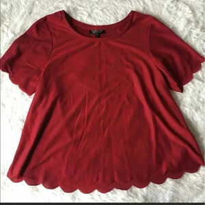 Topshop brick red top